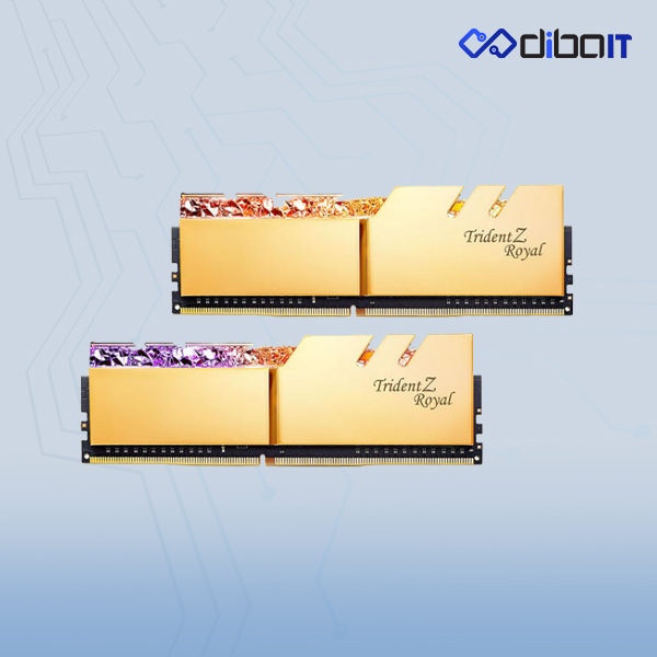 رم دسکتاپ DDR4 جی اسکیل مدل TRIDENT Z ROYAL GOLD ظرفیت 16 گیگابایت دو کاناله 4000 مگاهرتز CL18