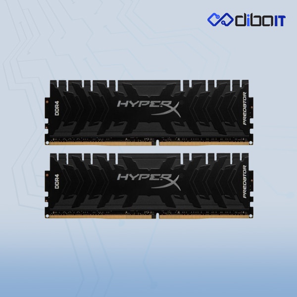 رم دسکتاپ DDR4 کینگستون مدل HyperX Predator ظرفیت 32 گیگابایت دو کاناله 3000 مگاهرتز CL15