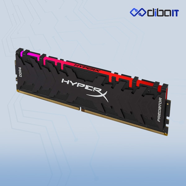 رم دسکتاپ DDR4 کینگستون مدل HyperX Predator RGB ظرفیت 8 گیگابایت تک کاناله 3000 مگاهرتز CL15