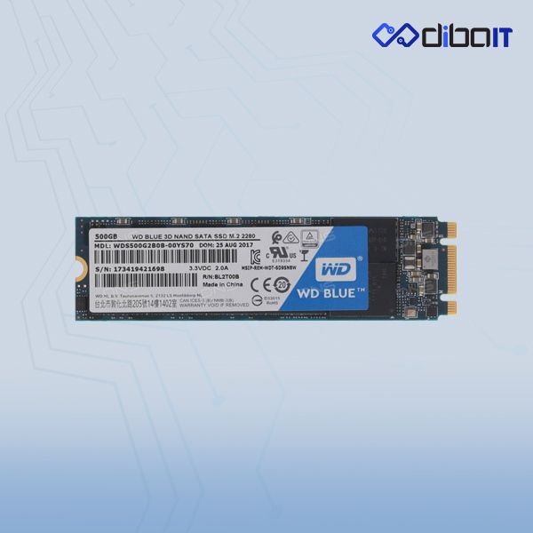 حافظه SSD وسترن دیجیتال مدل BLUE WDS500G2B0B ظرفیت 500 گیگابایت