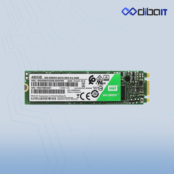 حافظه SSD وسترن دیجیتال مدل GREEN WDS480G2G0B ظرفیت 480 گیگابایت
