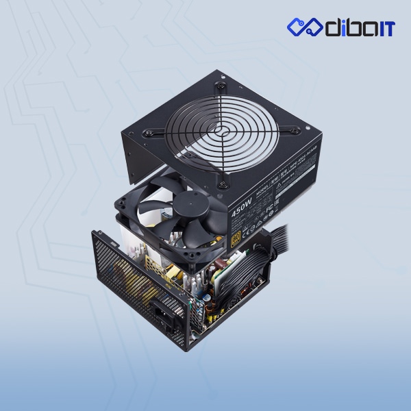 منبع تغذیه کامپیوتر کولر مستر مدل MWE 450 BRONZE V2
