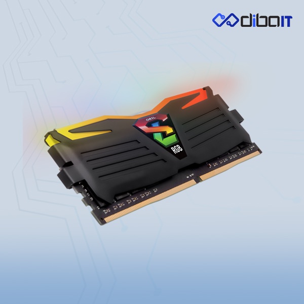 رم دسکتاپ DDR4 گیل مدل Super Luce RGB ظرفیت 16 گیگابایت تک کاناله 3200 مگاهرتز
