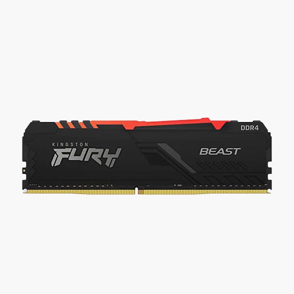 رم دسکتاپ DDR4 کینگستون 3200MHz مدل Kingston FURY Beast RGB ظرفیت 16 گیگابایت