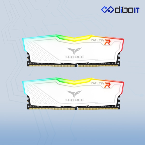 رم دسکتاپ DDR4 تیم گروپ مدل T-Force Delta RGB ظرفیت 32 گیگابایت دو کاناله 3200 مگاهرتز CL16